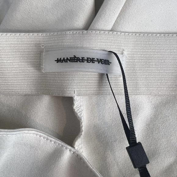 Maniere De Voir Leggings Women's Cream Size 2 NWT - Picture 9 of 11